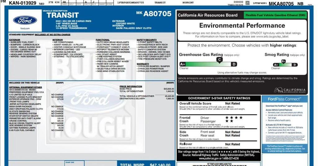 used 2021 Ford Transit-350 car, priced at $32,995