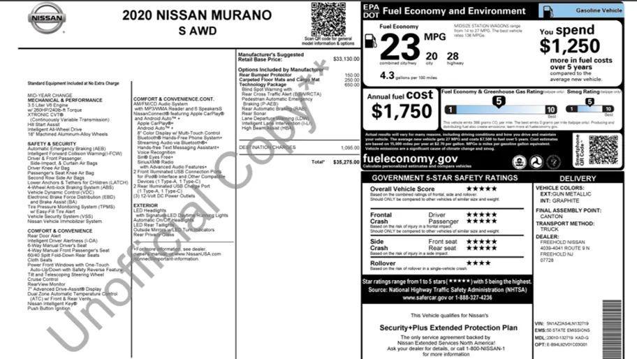 used 2020 Nissan Murano car