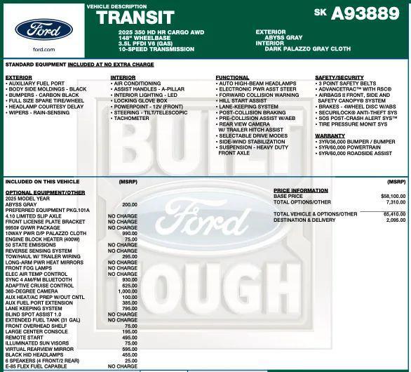 used 2025 Ford Transit-350 car
