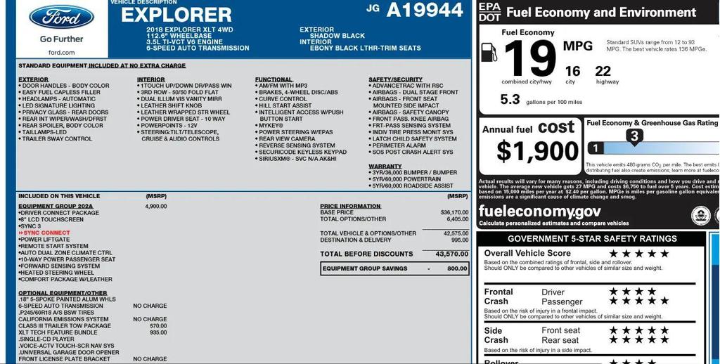 used 2018 Ford Explorer car, priced at $12,495