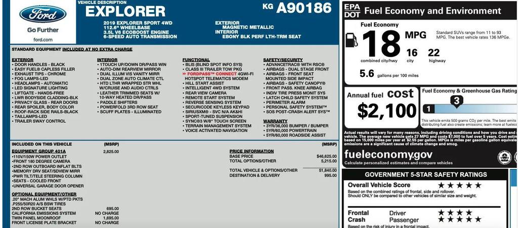 used 2019 Ford Explorer car, priced at $17,995