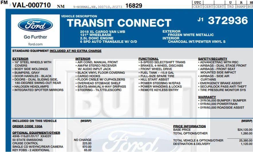 used 2018 Ford Transit Connect car, priced at $10,995