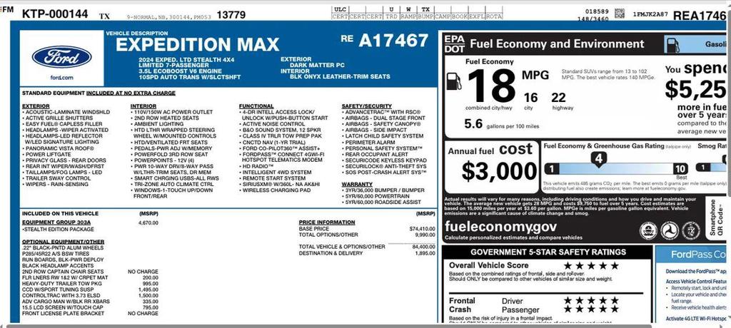 used 2024 Ford Expedition Max car, priced at $50,995