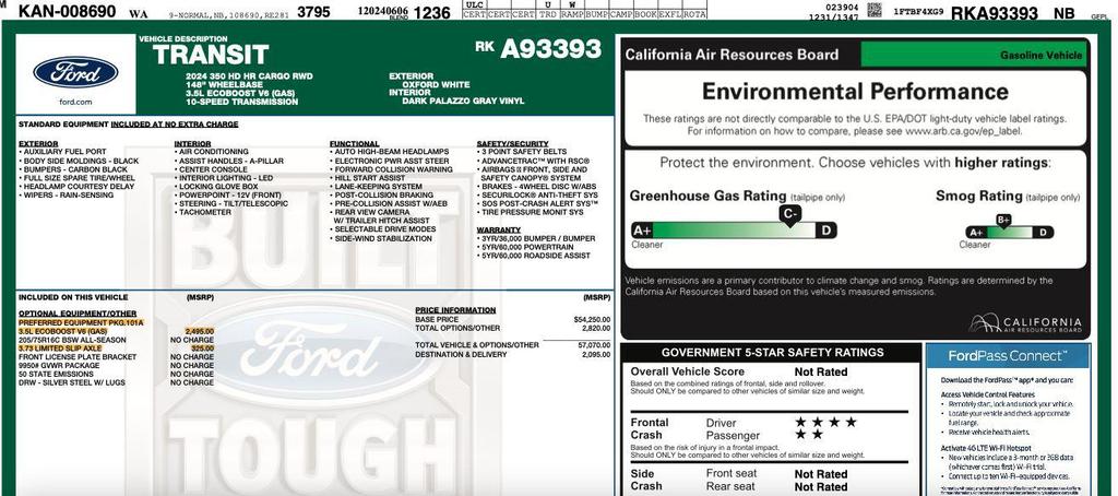 used 2024 Ford Transit-350 car, priced at $47,995