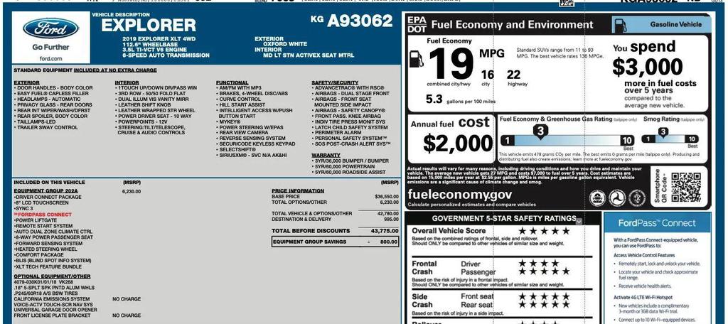 used 2019 Ford Explorer car, priced at $14,995