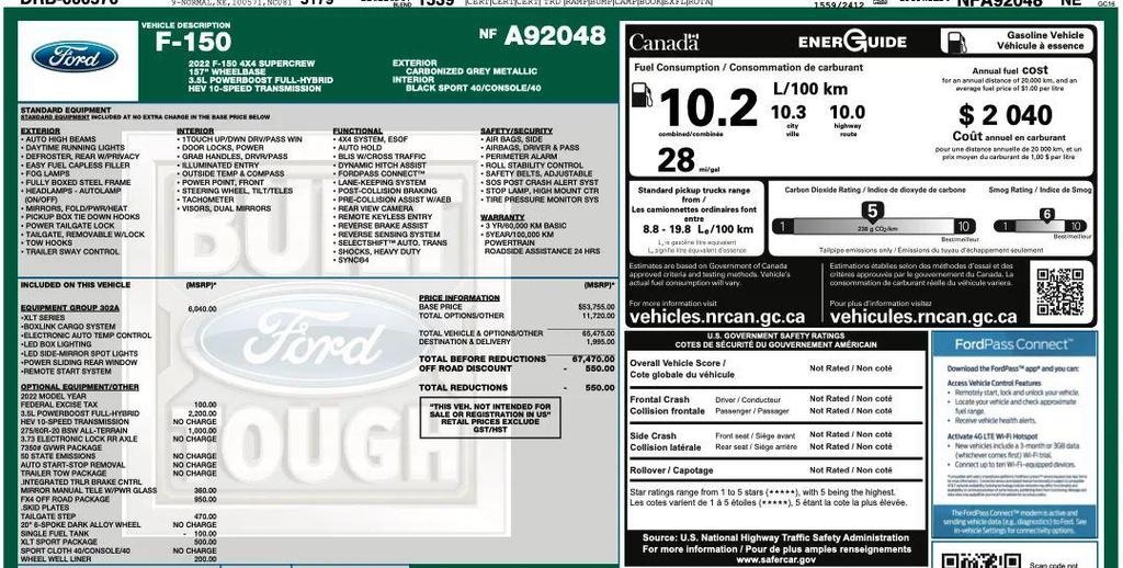 used 2022 Ford F-150 car