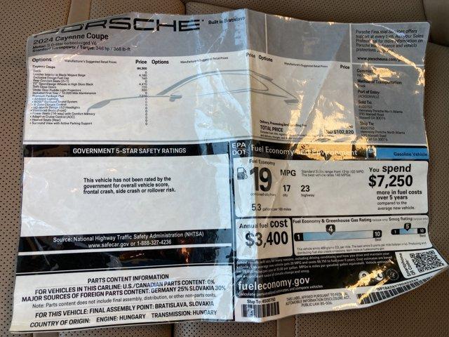 used 2024 Porsche Cayenne car, priced at $76,190