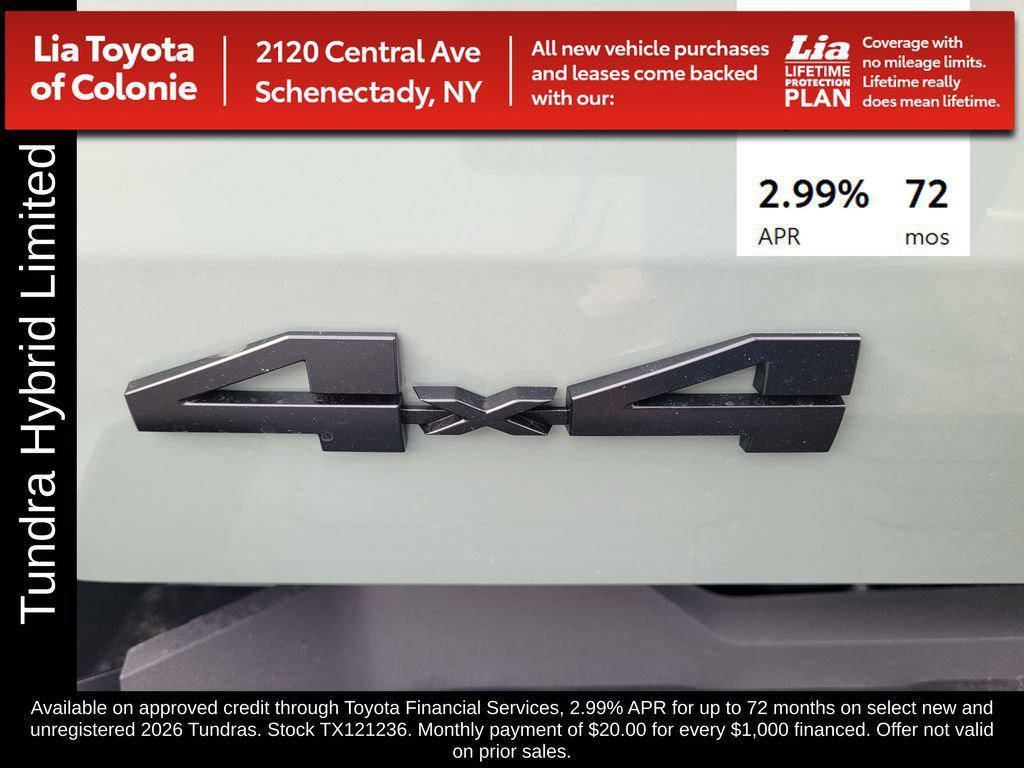 new 2026 Toyota Tundra Hybrid car, priced at $63,599