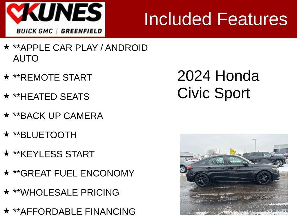 used 2024 Honda Civic car, priced at $23,799