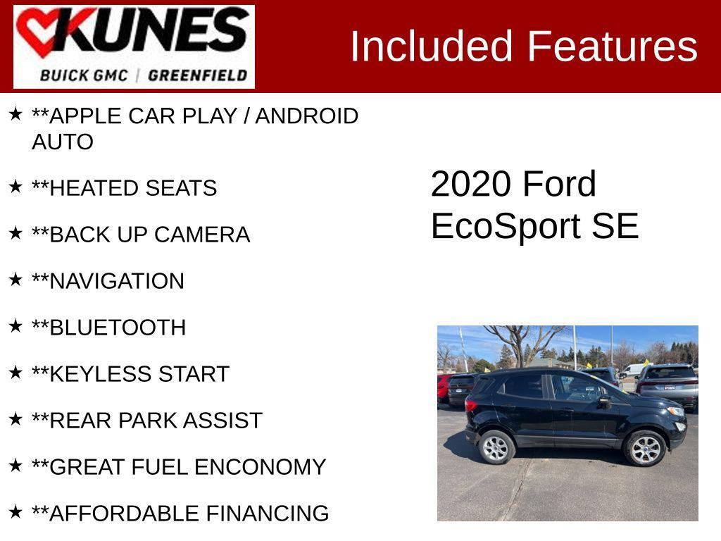 used 2020 Ford EcoSport car, priced at $11,975