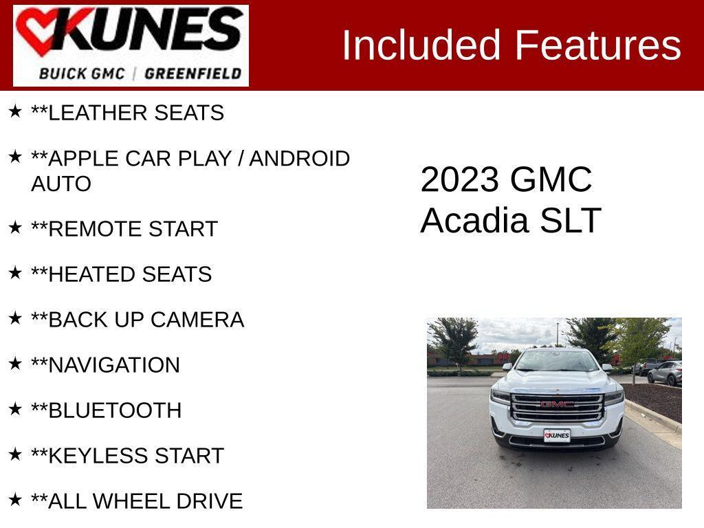 used 2023 GMC Acadia car, priced at $26,527