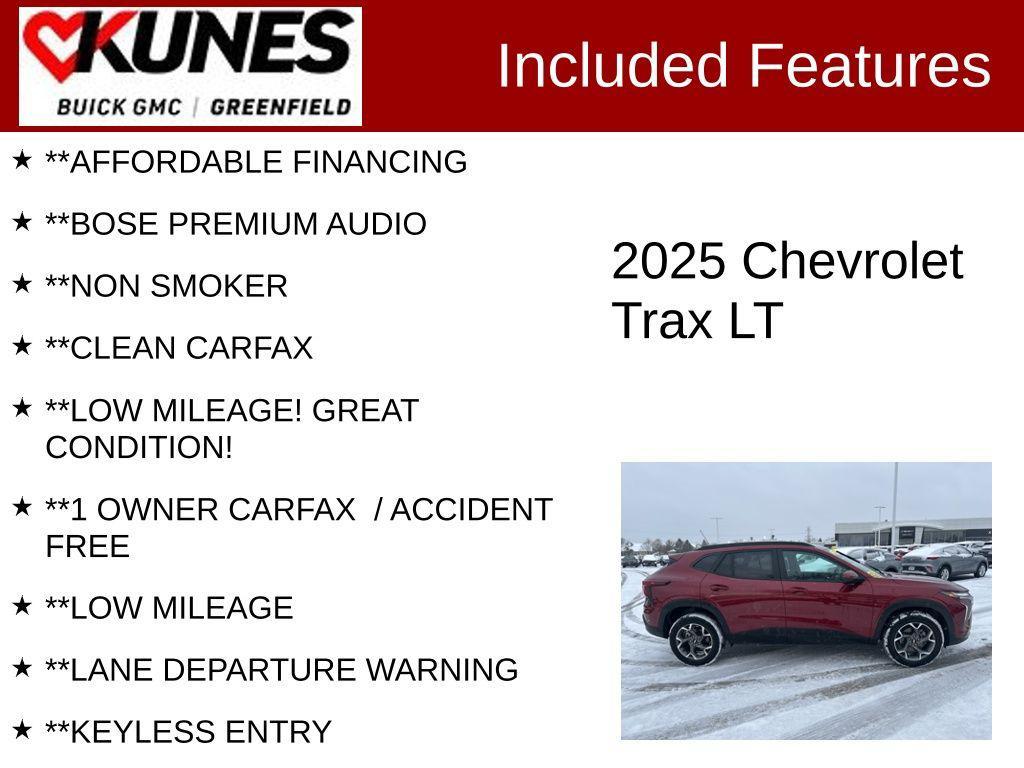 used 2025 Chevrolet Trax car, priced at $19,399