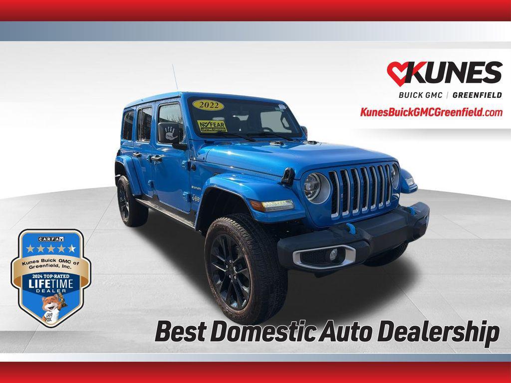 used 2022 Jeep Wrangler Unlimited 4xe car, priced at $25,499