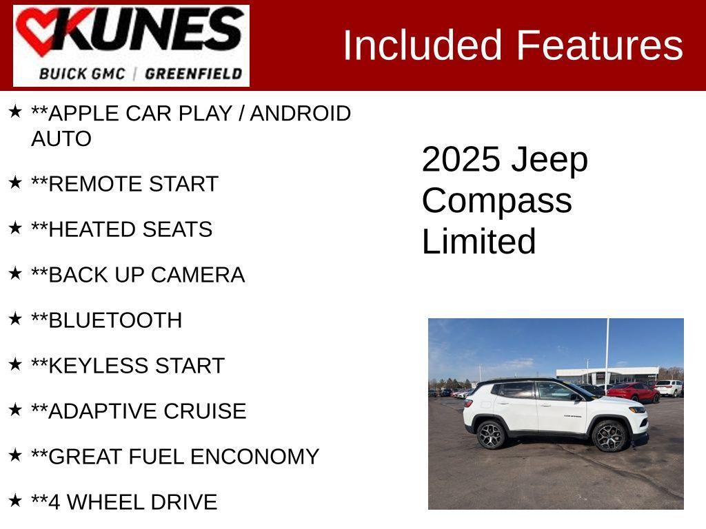 used 2025 Jeep Compass car, priced at $23,995
