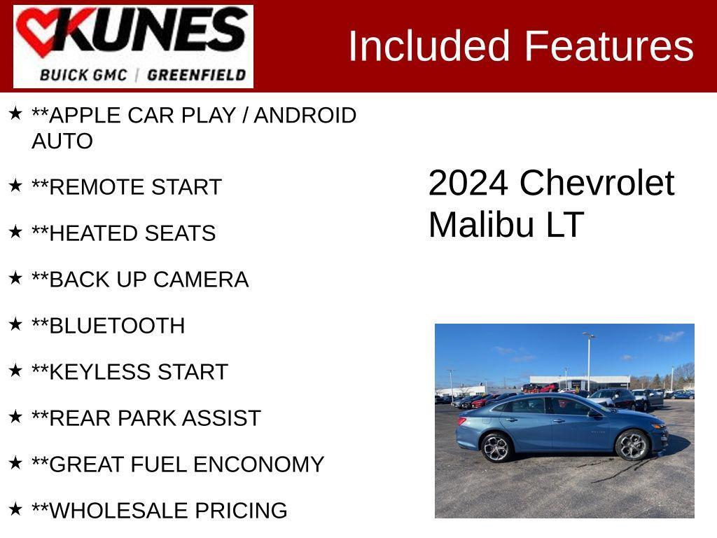 used 2024 Chevrolet Malibu car, priced at $18,995
