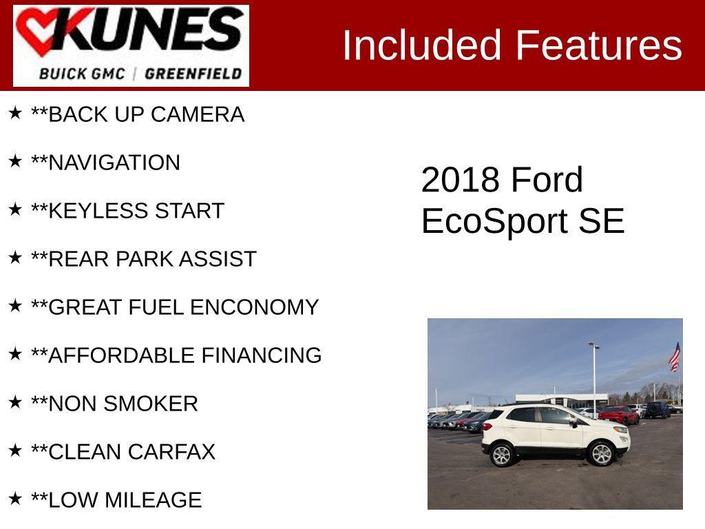 used 2018 Ford EcoSport car, priced at $13,799