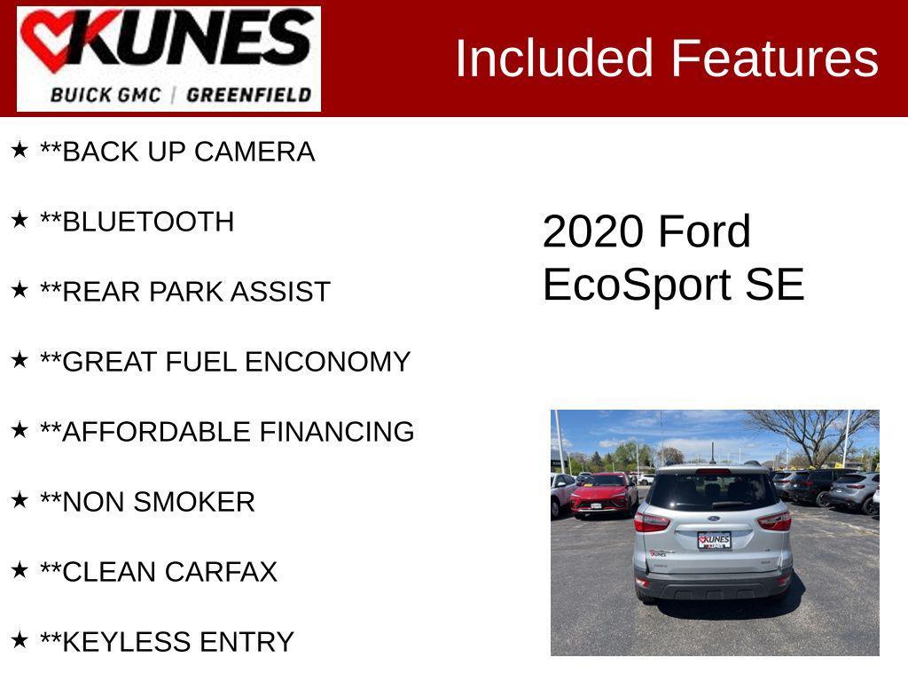 used 2020 Ford EcoSport car, priced at $9,997