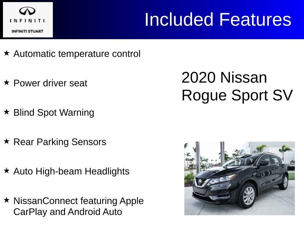 used 2020 Nissan Rogue Sport car, priced at $13,800