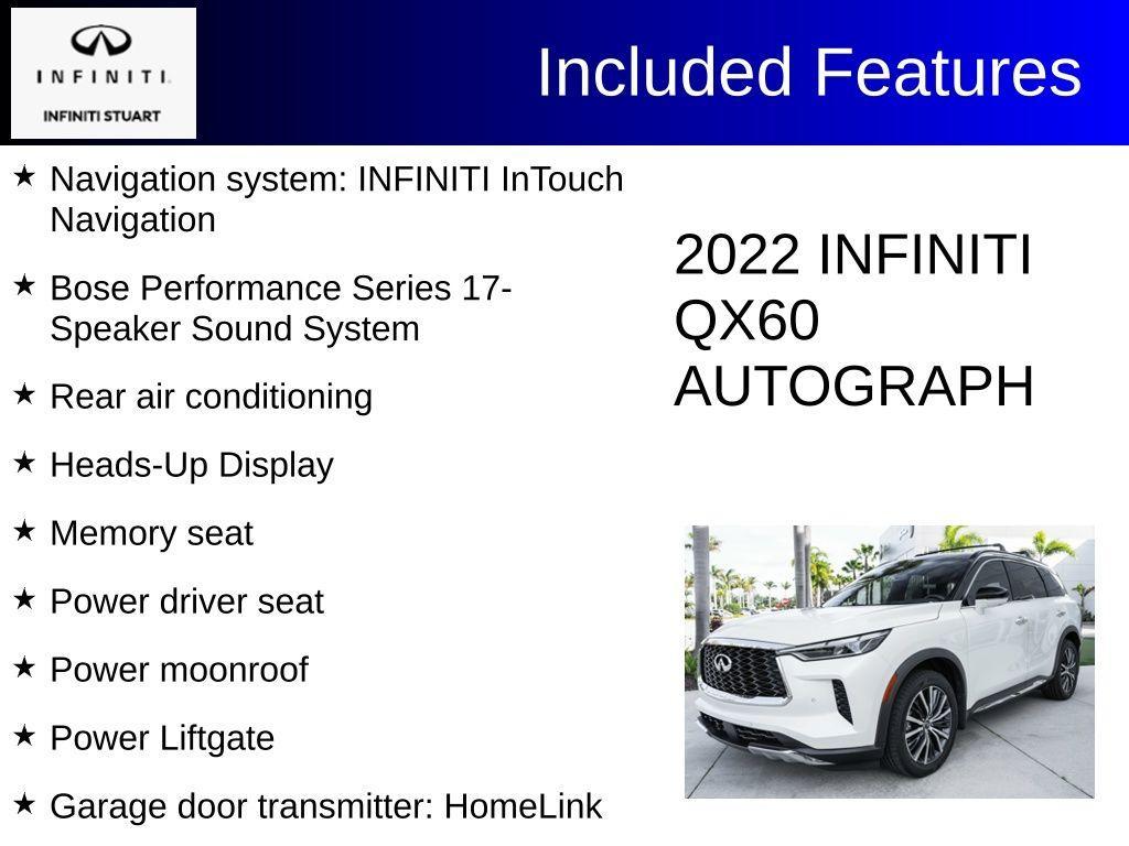 used 2022 INFINITI QX60 car, priced at $39,500