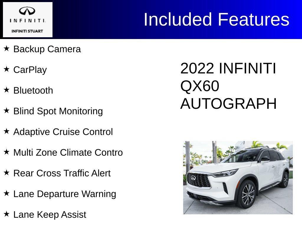 used 2022 INFINITI QX60 car, priced at $39,500