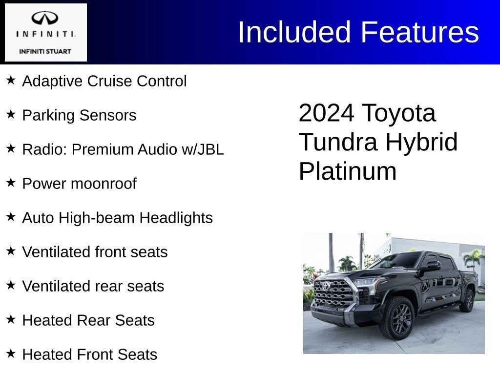 used 2024 Toyota Tundra Hybrid car, priced at $46,000