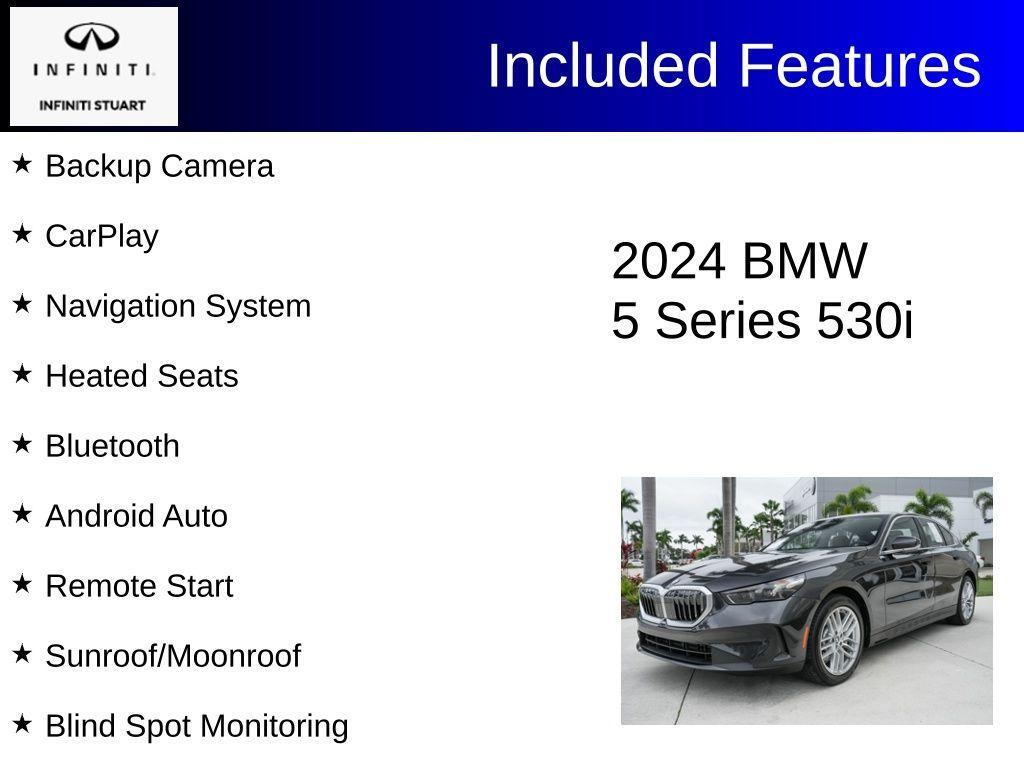 used 2024 BMW 530 car, priced at $43,000