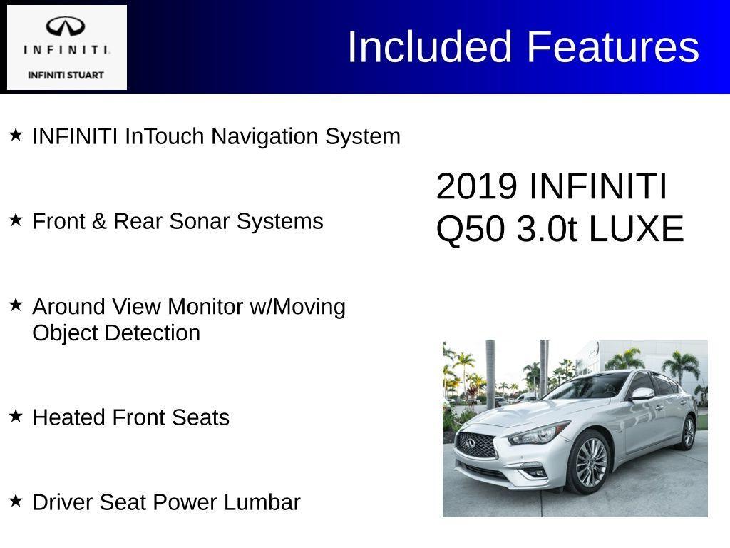 used 2019 INFINITI Q50 car, priced at $19,495