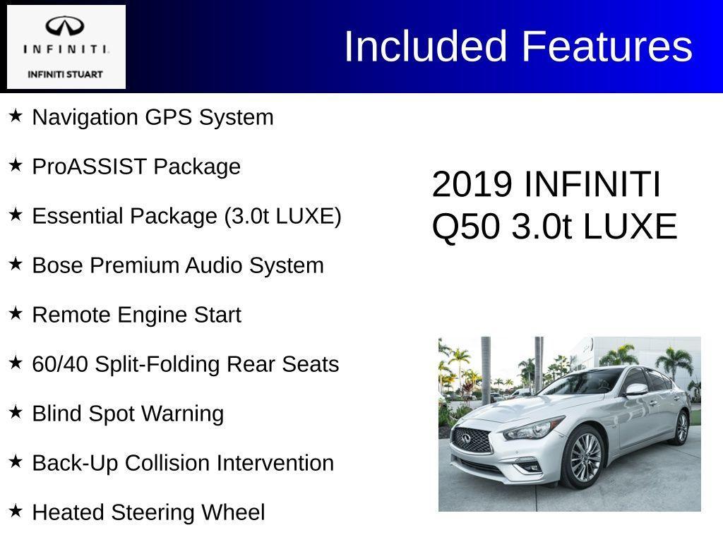 used 2019 INFINITI Q50 car, priced at $19,495