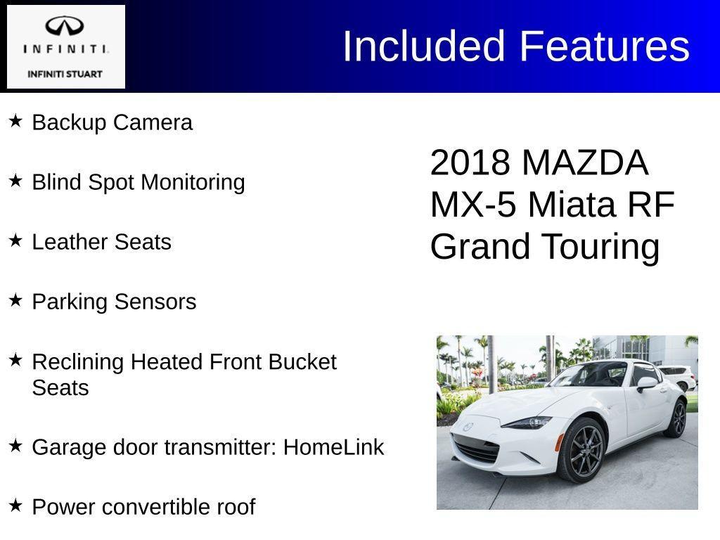used 2018 Mazda MX-5 Miata RF car, priced at $22,200
