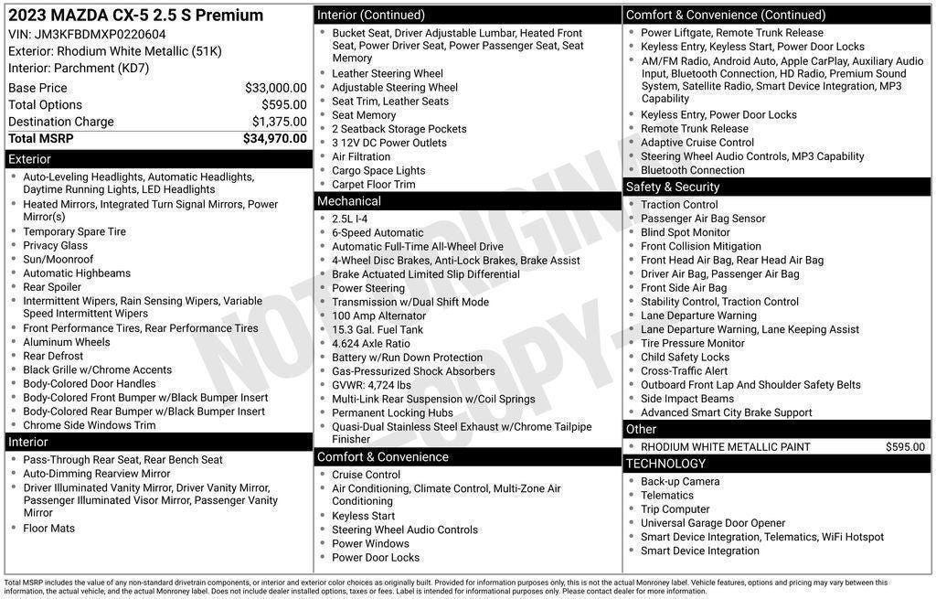 used 2023 Mazda CX-5 car, priced at $26,716