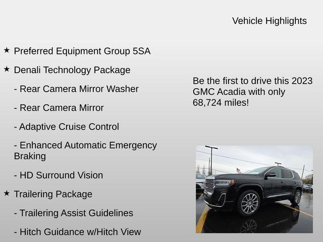used 2023 GMC Acadia car, priced at $30,950