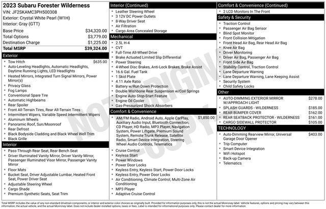 used 2023 Subaru Forester car, priced at $29,374