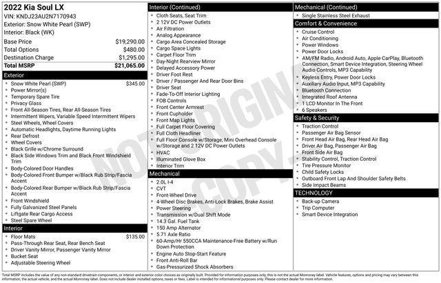 used 2022 Kia Soul car, priced at $15,651