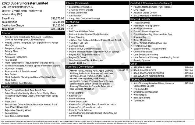 used 2023 Subaru Forester car, priced at $27,318