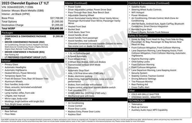 used 2023 Chevrolet Equinox car, priced at $19,958