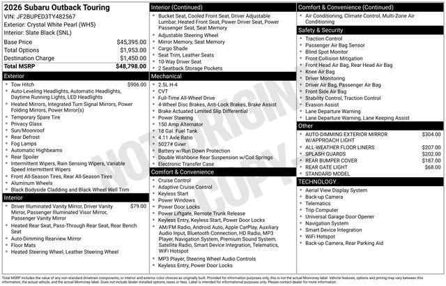 new 2026 Subaru Outback car