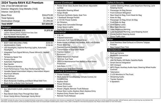 used 2024 Toyota RAV4 car, priced at $36,000