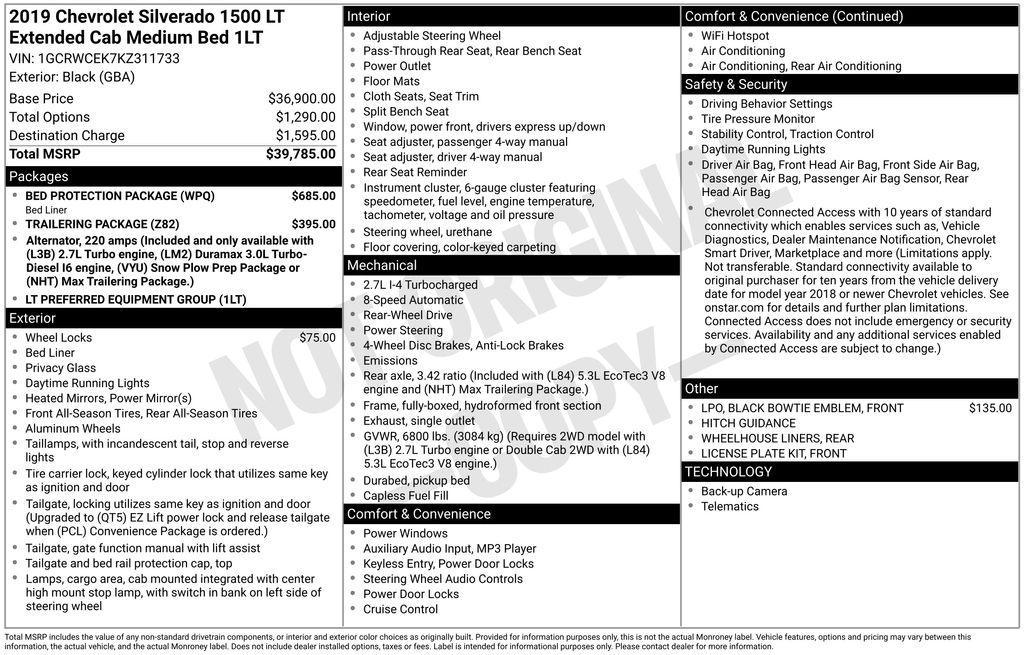 used 2019 Chevrolet Silverado 1500 car, priced at $16,670