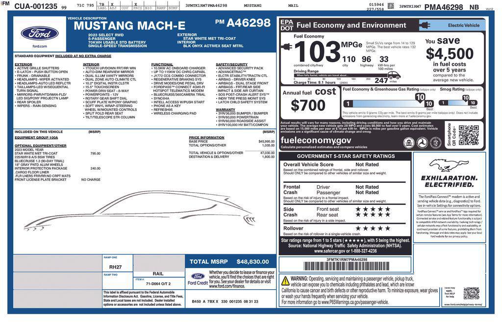 used 2023 Ford Mustang Mach-E car, priced at $23,564
