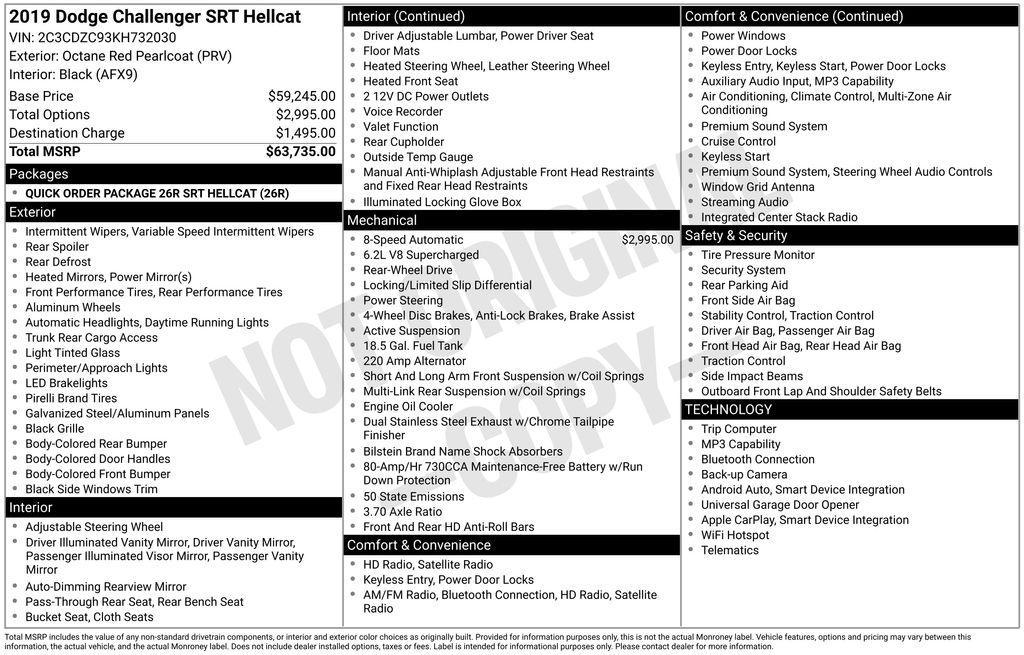 used 2019 Dodge Challenger car, priced at $50,973