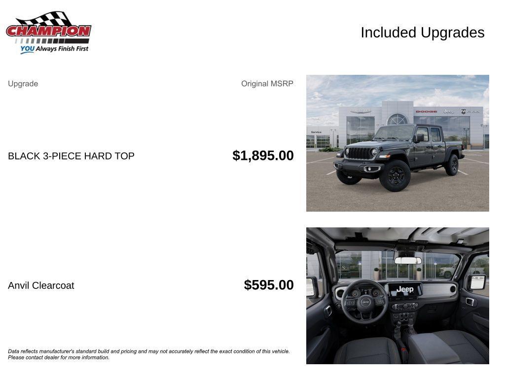 new 2026 Jeep Gladiator car, priced at $40,648