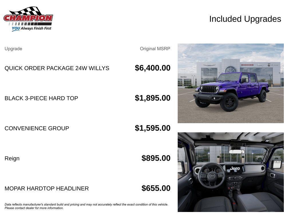 new 2026 Jeep Gladiator car, priced at $48,301