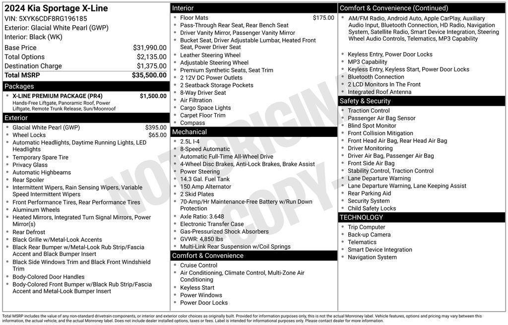 new 2024 Kia Sportage car, priced at $30,489