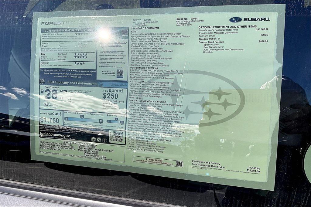 new 2026 Subaru Forester car, priced at $36,291