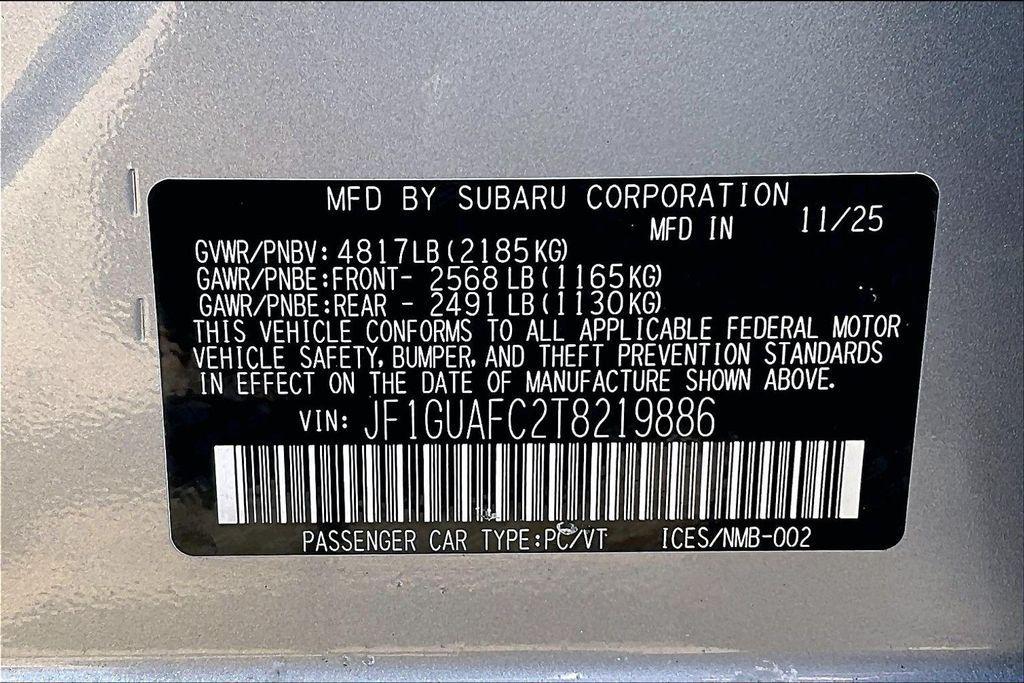 new 2026 Subaru Impreza car, priced at $27,085