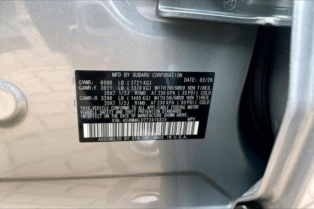 new 2026 Subaru Ascent car, priced at $50,634