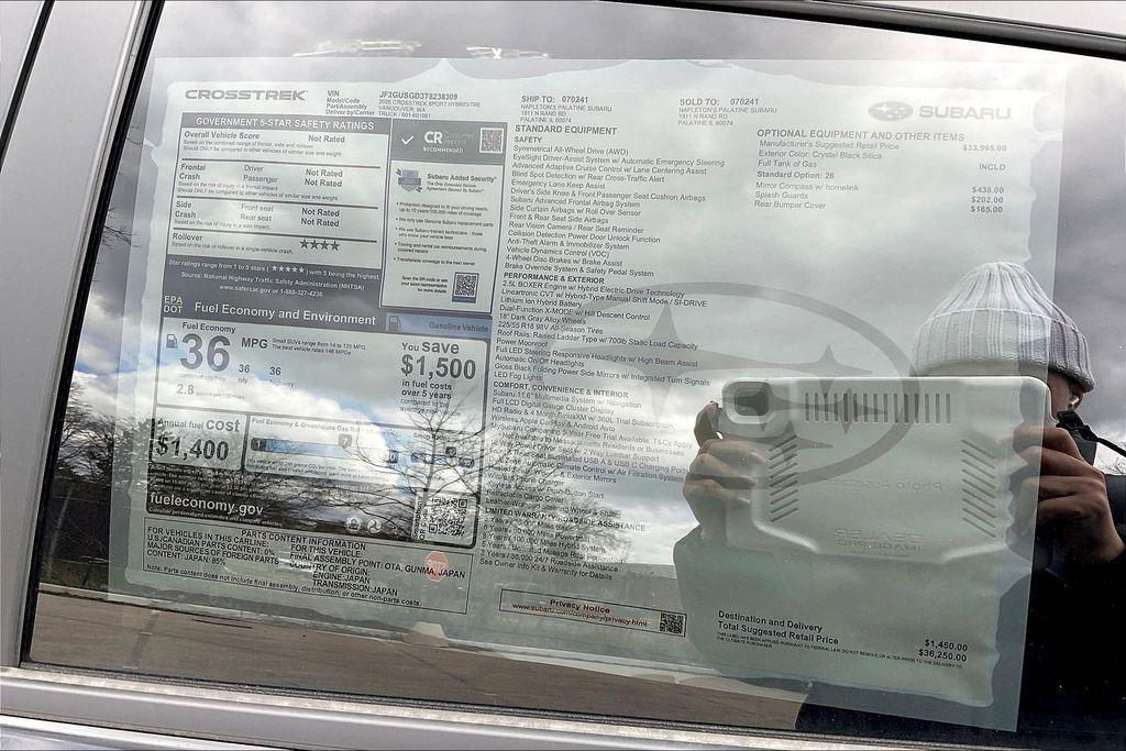 new 2026 Subaru Crosstrek Hybrid car, priced at $34,071