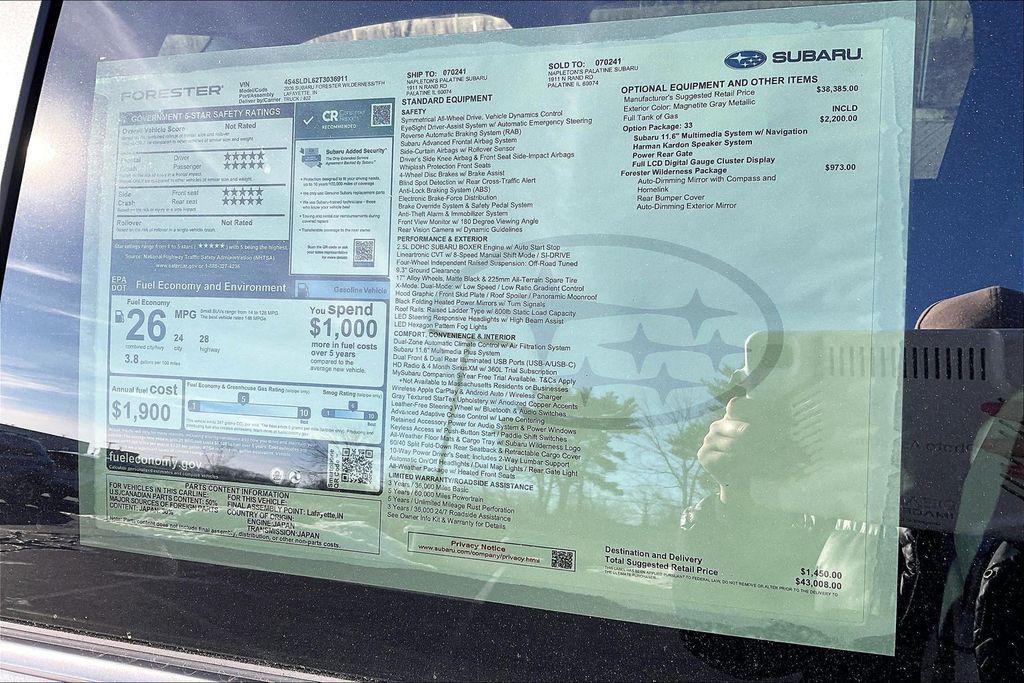 new 2026 Subaru Forester car, priced at $43,008