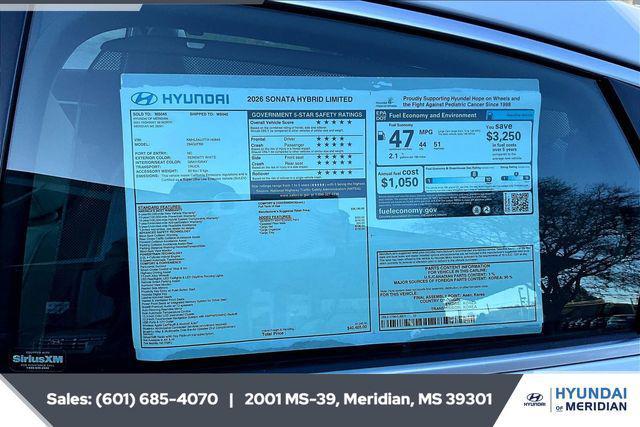 new 2026 Hyundai Sonata Hybrid car, priced at $38,670