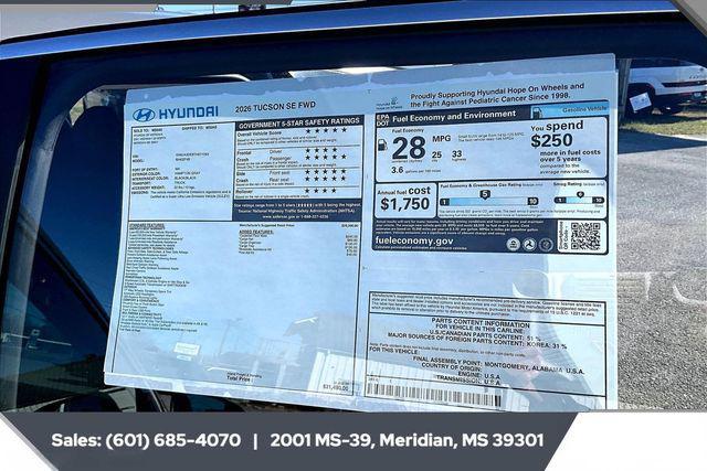 new 2026 Hyundai Tucson car, priced at $27,629